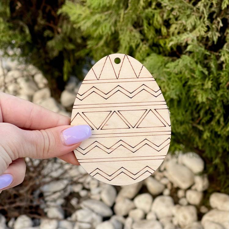 Деревянная писанка-раскраска — креативное украшение к Пасхе
