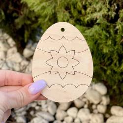 Декоративная деревянная писанка-раскраска — идея для пасхального творчества