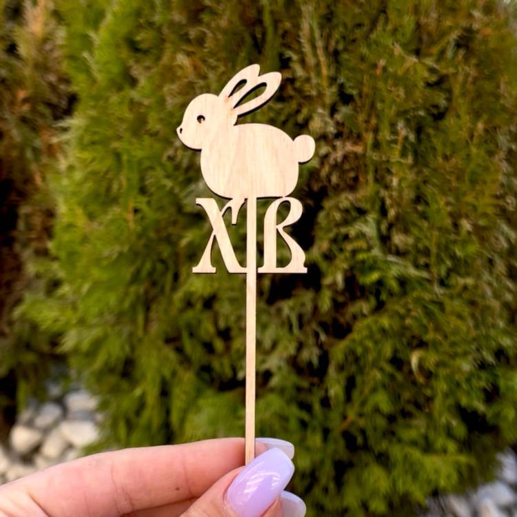 Набор пасхальных топперов в корзину или для кулича (6 шт.)