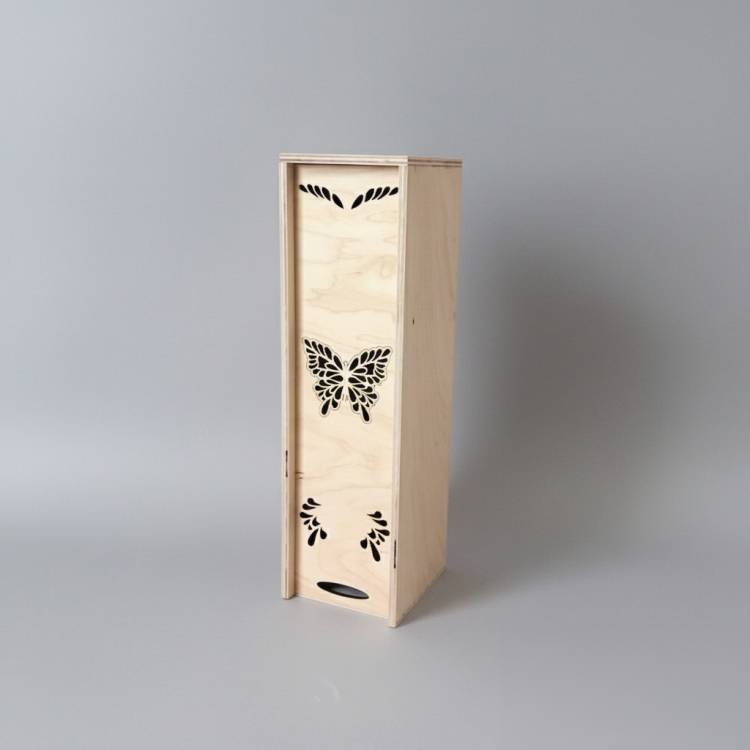 Коробка для вина з метеликом КВ-00905
