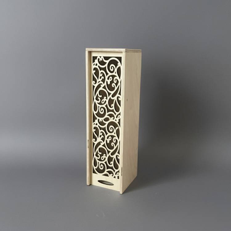 Коробка для вина з ніжним візерунком КВ-00910