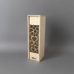Коробка для вина с сердцами КВ-00914