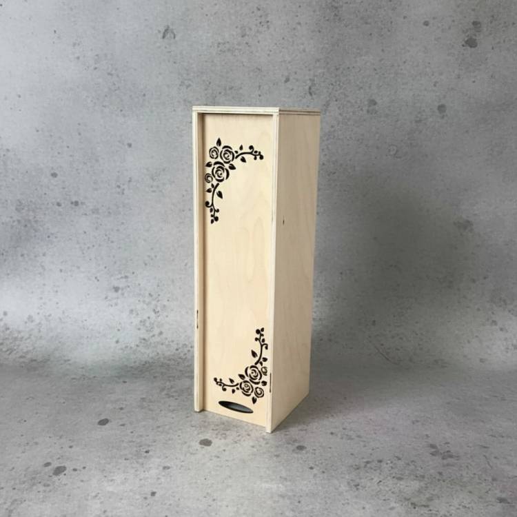 Коробка для вина з трояндочками КВ-00920