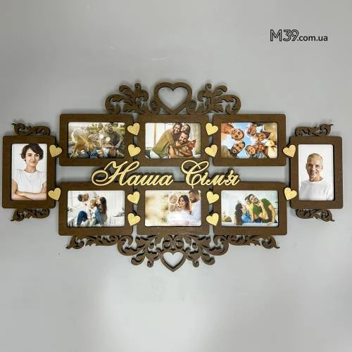 Фоторамка ажурна з серцями