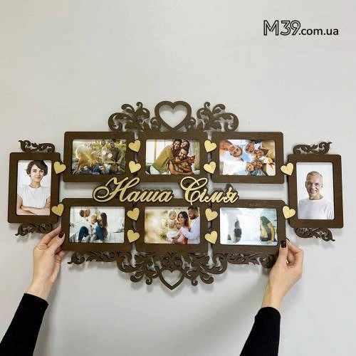 Фоторамка ажурна з серцями