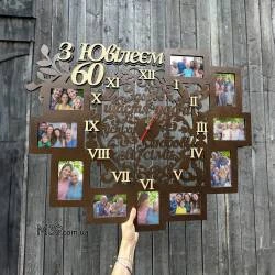 Фоторамка с часами на 10 фото и пожеланиями