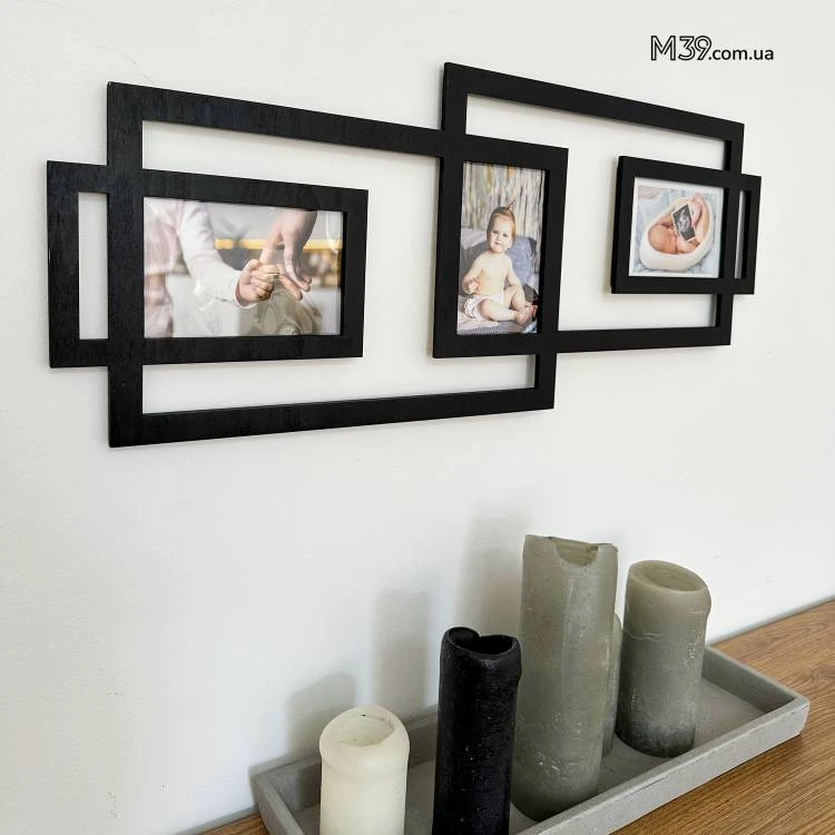 Фоторамка Черная Прямоугольная Минималистичная Лофт