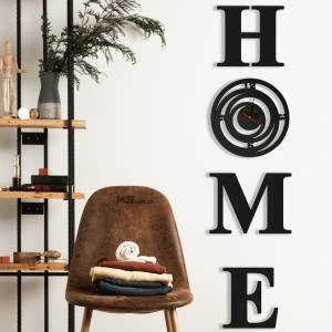 Напис Home з годинником