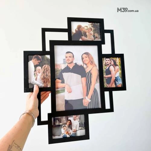 Подарунок Батькам - Фоторамка "Мінімалістична" на 5 фото