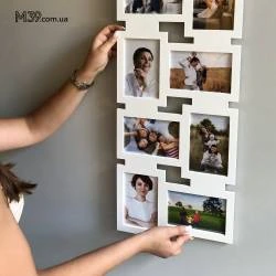 Подарунок на Річницю Друзям - Фоторамка "Геометрична" на 10 Фото