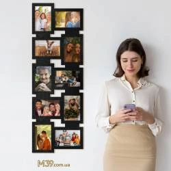 Подарунок Батькам - Фоторамка "Геометрична" на 10 фото