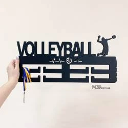 Медальниця з дерева волейбол, volleyball