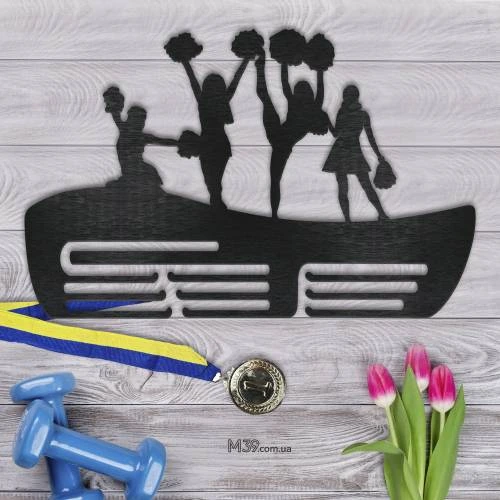 Медальница из дерева Чирлидинг, cheerleading