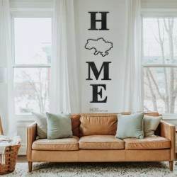Подарок Друзьям на Новоселье - Панно "Home Ukraine" из дерева