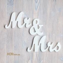 Надпись из Дерева на Свадьбу Mr and Mrs