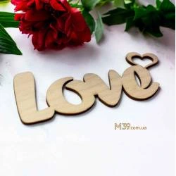  Свадебная Надпись Love с Сердцем из Дерева
