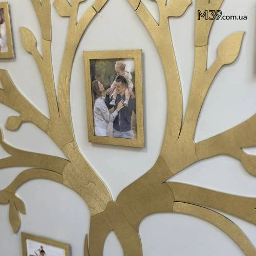 Подарунок на Пасху Папе - Семейное дерево с широкой кроной, коллаж с фоторамками