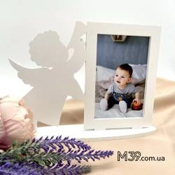 Фоторамка Ангелочек Мальчик с Рожком