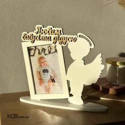 Фоторамка Настільна Янголятко Хлопчик Любим Бабусі та Дідусю