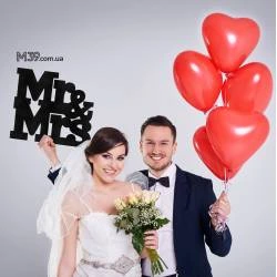 Декоративное Панно Надпись на Свадьбу Mr и Mrs