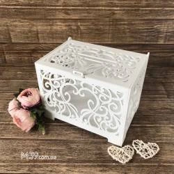 Коробка для денег свадебная «Сердце ажурное» 