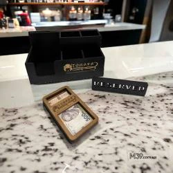 Розрахункова книжка, чек-бук для horeca з лазерним гравіюванням логотипу