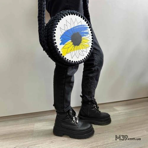 Круглое Донышко с Рисунком для Сумочки или Корзинки "Колосья"