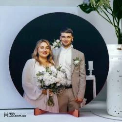 Подарок молодоженам – Круг с Фото Настольный