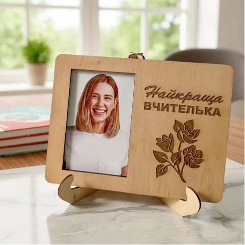 Подарунок для вчительки - Фоторамка "Найкраща вчителька" настільна m39.com.ua Подарунок для вчительки - Фоторамка "Найкраща вчителька" настільна