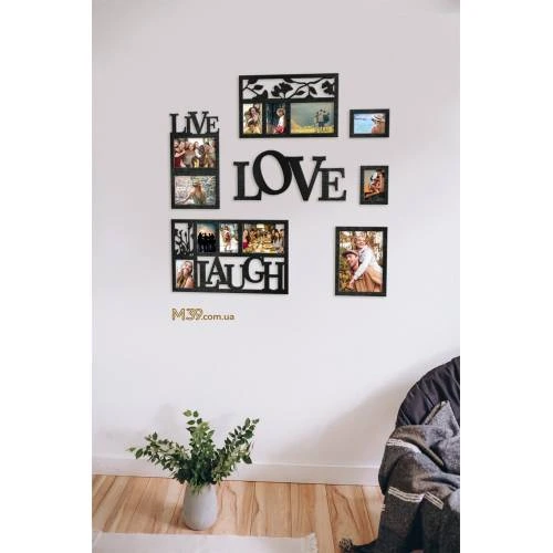  Фоторамка Live Laugh Love коллаж