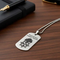 Армійський жетон з гравіюванням Національна гвардія України