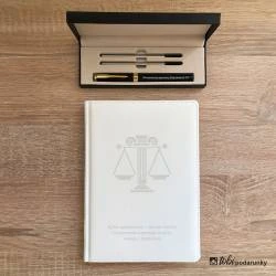 Подарунок Адвокату - Блокнот + Ручка з Іменним Гравіюванням