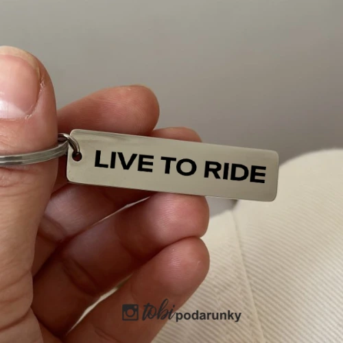 Подарунок чоловіку - Брелок для ключів "Ride To Live"
