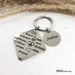 Подарок жене медику - брелок с теплыми словами любви