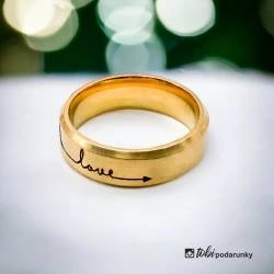 Кольцо с гравировкой "Love", Ювелирная сталь