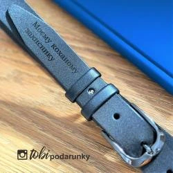 Ремінь з Персоналізованим Гравіюванням Чорний 28 мм