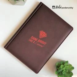 Блокнот Щоденник з Гравіюванням Shine Bright Like a Diamond Бордовий, Планер, Записник